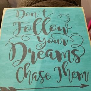 Handpainted wooden sign